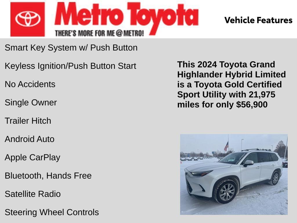 used 2024 Toyota Grand Highlander Hybrid car, priced at $56,900