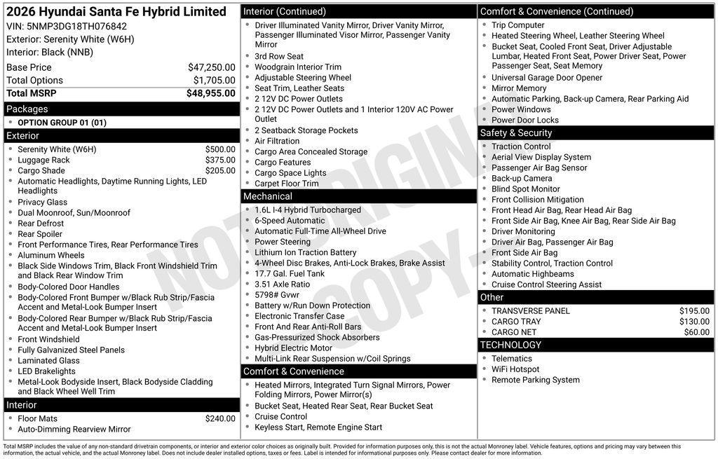 new 2026 Hyundai Santa Fe car, priced at $49,577