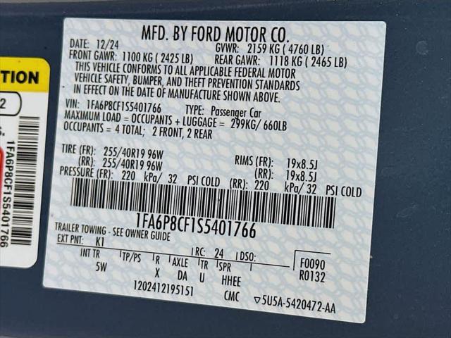 new 2025 Ford Mustang car, priced at $47,779