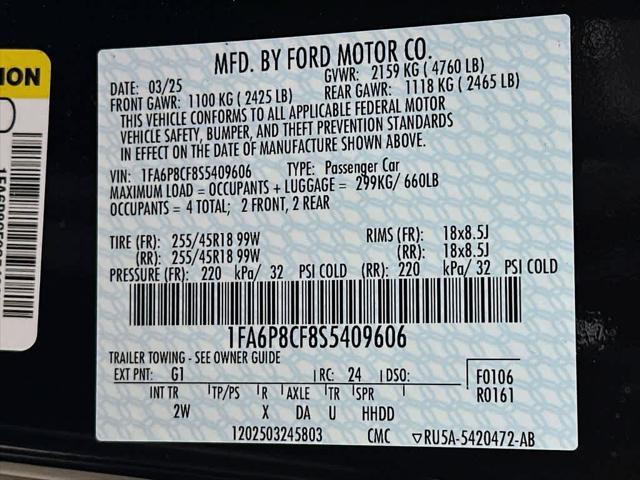 new 2025 Ford Mustang car, priced at $45,340