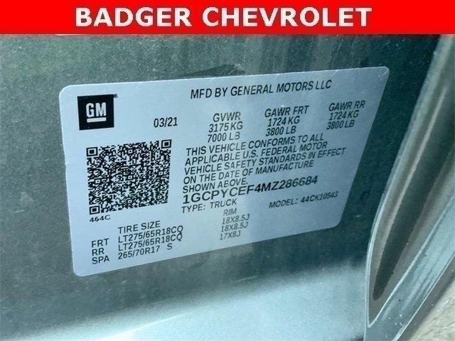 used 2021 Chevrolet Silverado 1500 car, priced at $29,988