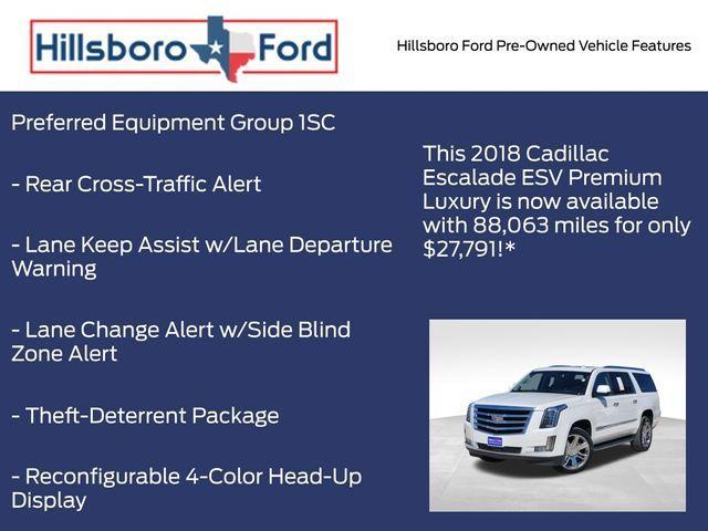 used 2018 Cadillac Escalade ESV car, priced at $27,791