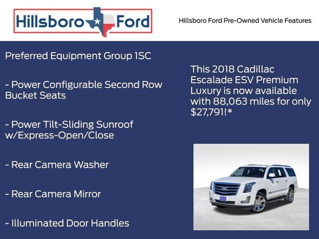used 2018 Cadillac Escalade ESV car, priced at $27,791