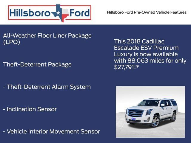 used 2018 Cadillac Escalade ESV car, priced at $27,791