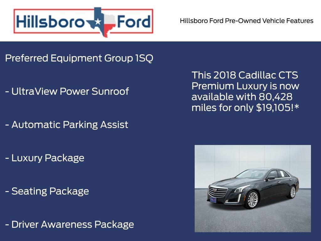 used 2018 Cadillac CTS car, priced at $19,105