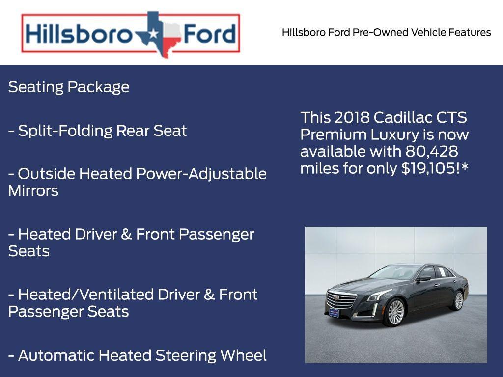 used 2018 Cadillac CTS car, priced at $19,105