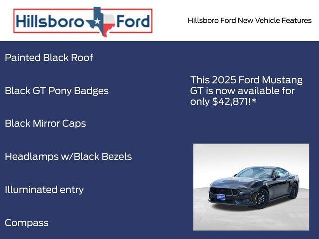 new 2025 Ford Mustang car, priced at $42,871