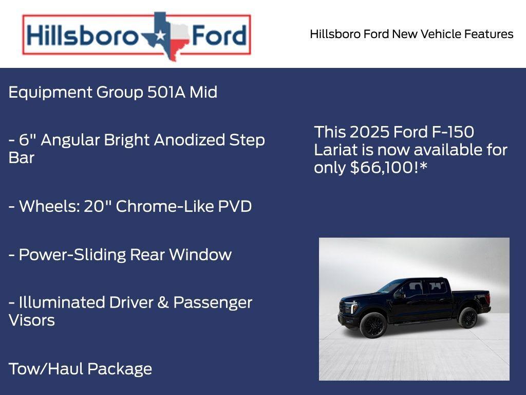 new 2025 Ford F-150 car, priced at $66,100