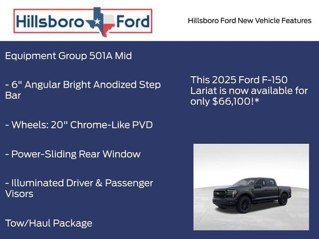 new 2025 Ford F-150 car, priced at $66,100