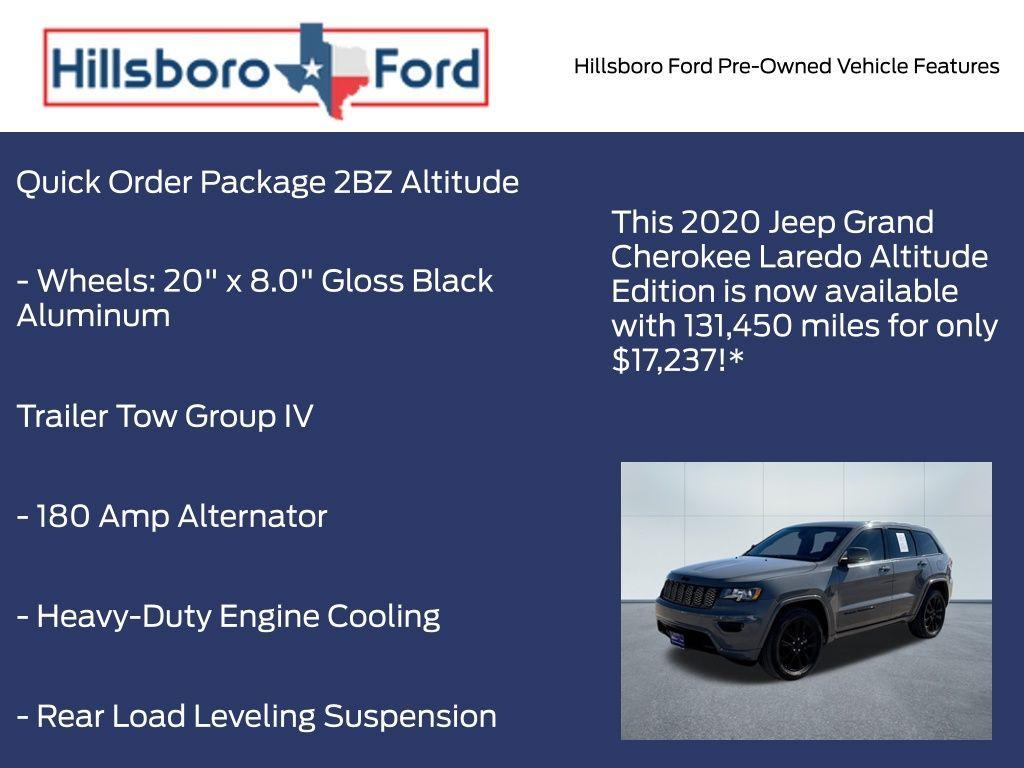 used 2020 Jeep Grand Cherokee car, priced at $17,237