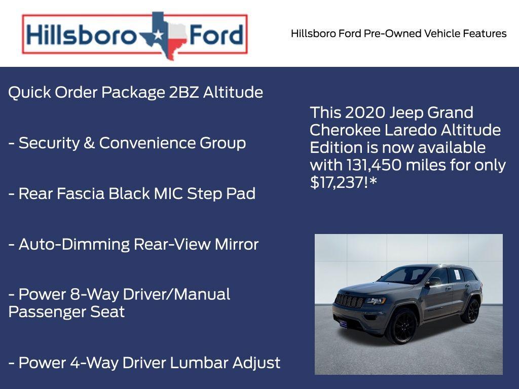 used 2020 Jeep Grand Cherokee car, priced at $17,237