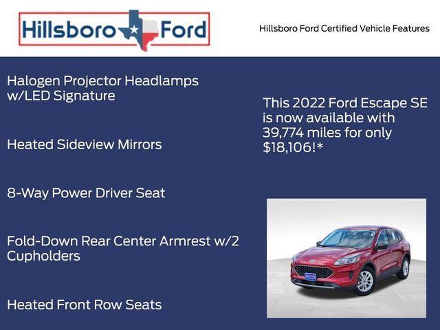 used 2022 Ford Escape car, priced at $18,106