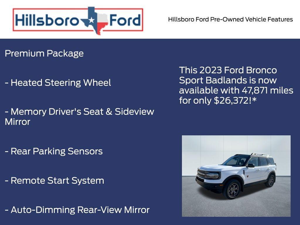 used 2023 Ford Bronco Sport car, priced at $26,372