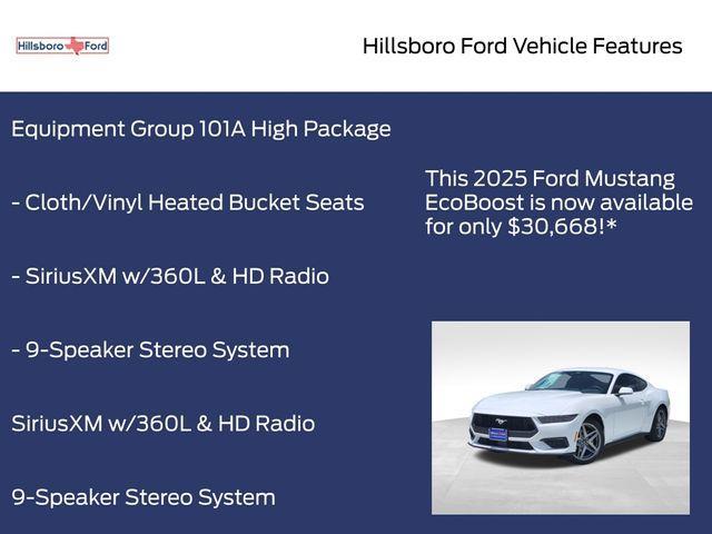 new 2025 Ford Mustang car, priced at $30,668
