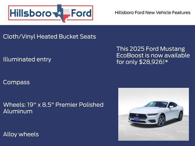 new 2025 Ford Mustang car, priced at $28,926