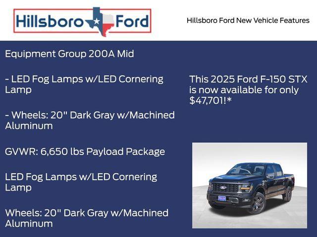 new 2025 Ford F-150 car, priced at $47,701