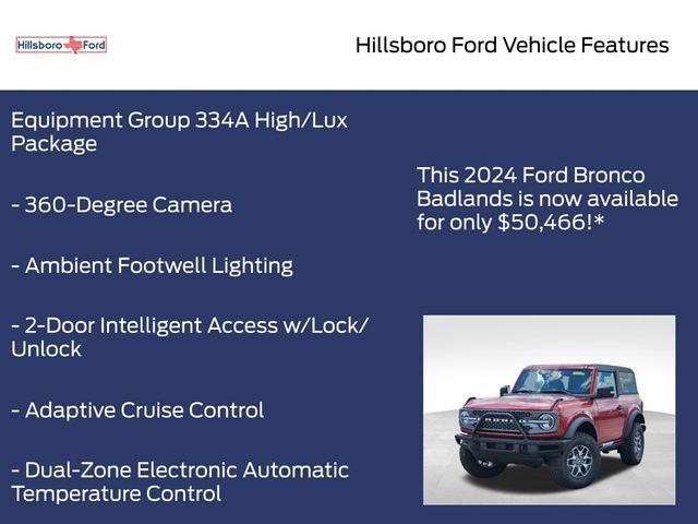 new 2024 Ford Bronco car, priced at $50,466