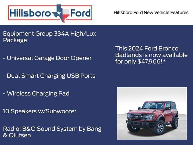 new 2024 Ford Bronco car, priced at $47,966
