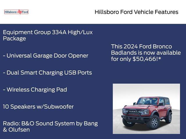 new 2024 Ford Bronco car, priced at $50,466