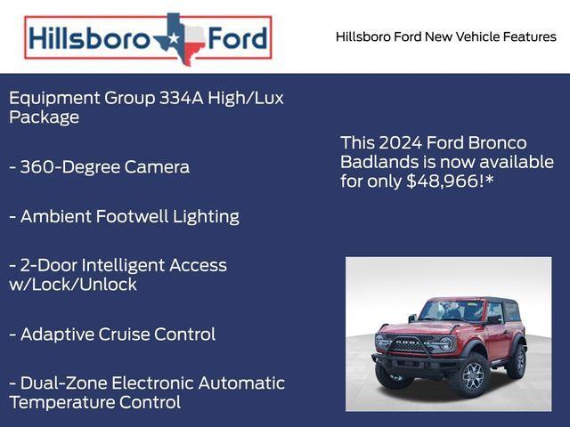 new 2024 Ford Bronco car, priced at $48,966