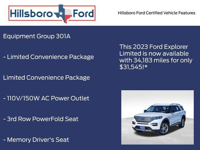 used 2023 Ford Explorer car, priced at $31,545