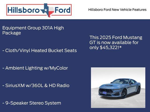 new 2025 Ford Mustang car, priced at $45,322