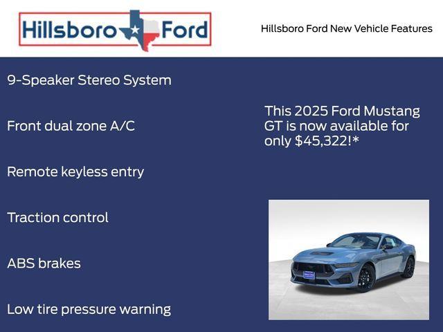 new 2025 Ford Mustang car, priced at $45,322