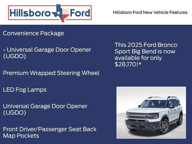 new 2025 Ford Bronco Sport car, priced at $28,170
