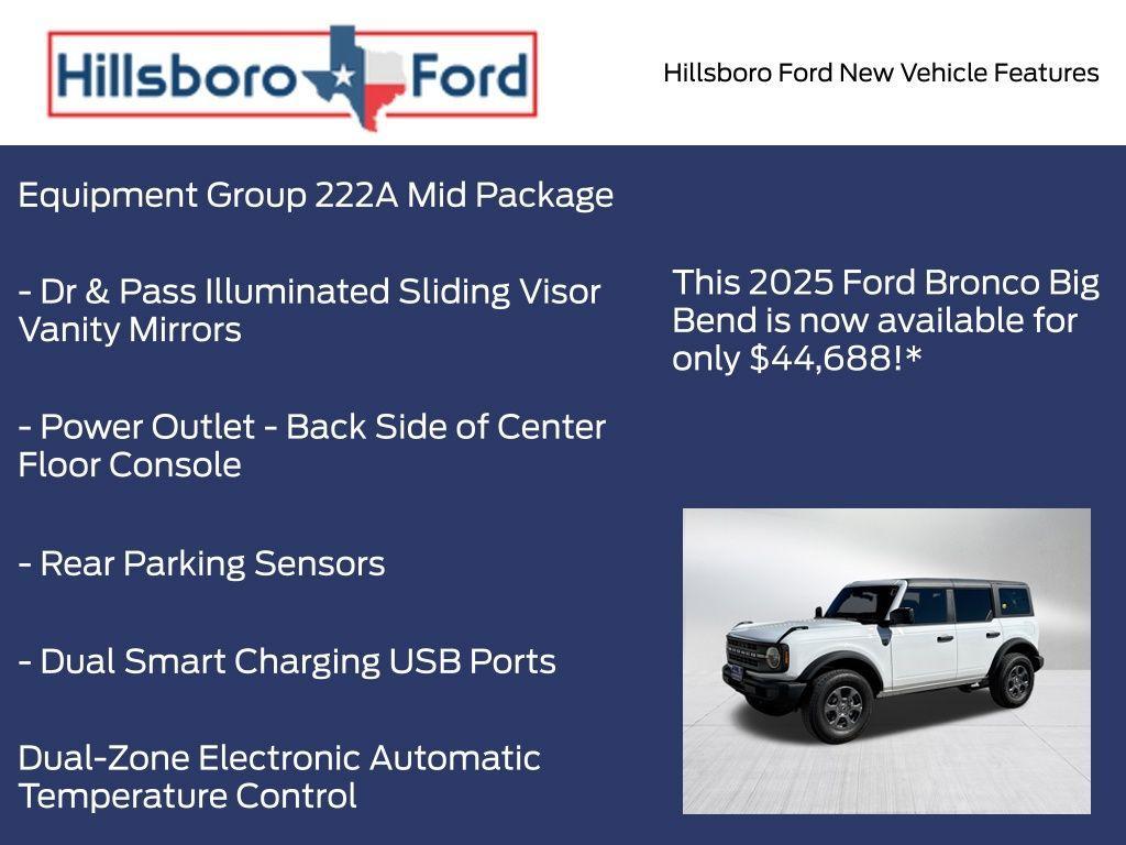 new 2025 Ford Bronco car, priced at $44,688