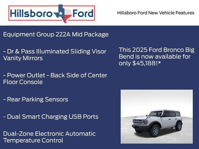 new 2025 Ford Bronco car, priced at $45,188