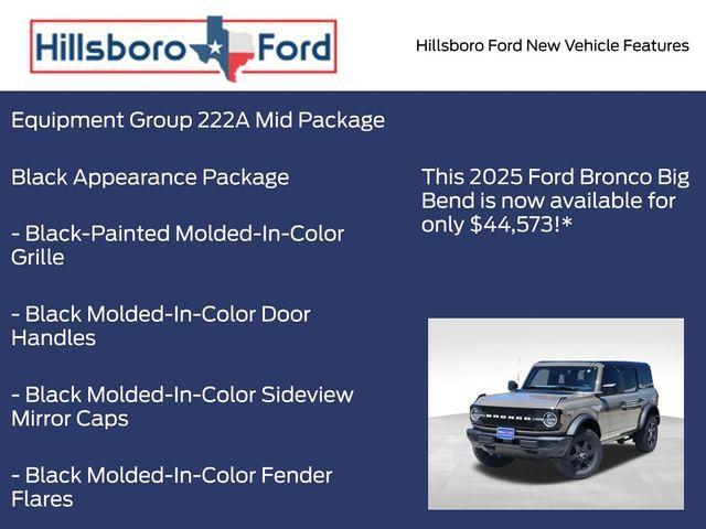new 2025 Ford Bronco car, priced at $44,573