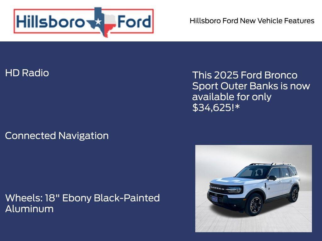 new 2025 Ford Bronco Sport car, priced at $34,625
