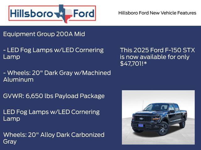 new 2025 Ford F-150 car, priced at $47,701