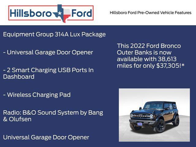 used 2022 Ford Bronco car, priced at $37,305