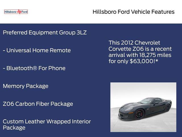 used 2012 Chevrolet Corvette car, priced at $63,000