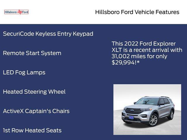 used 2022 Ford Explorer car, priced at $29,994