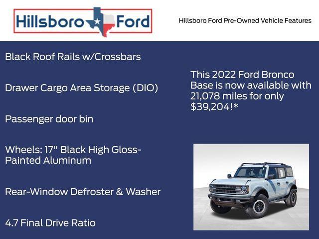 used 2022 Ford Bronco car, priced at $39,204