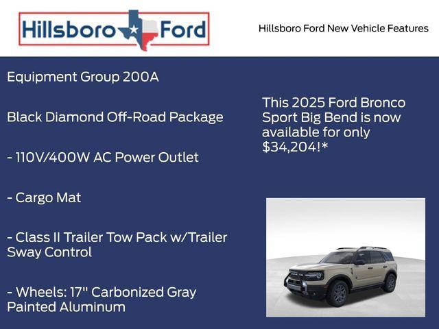 new 2025 Ford Bronco Sport car, priced at $34,204