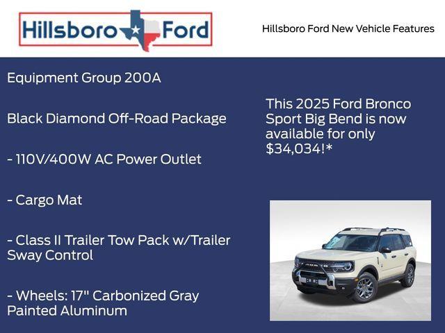 new 2025 Ford Bronco Sport car, priced at $34,034