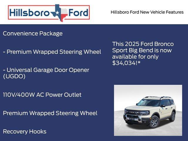 new 2025 Ford Bronco Sport car, priced at $34,034