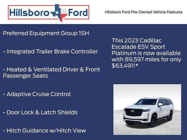 used 2023 Cadillac Escalade ESV car, priced at $63,491
