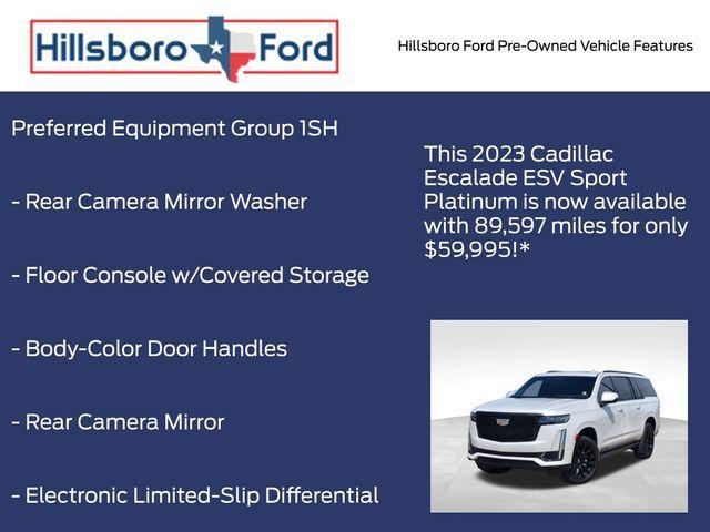 used 2023 Cadillac Escalade ESV car, priced at $59,995