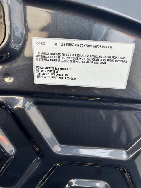 used 2022 Tesla Model 3 car, priced at $29,000