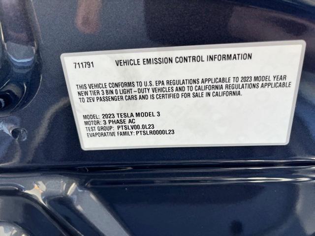 used 2023 Tesla Model 3 car, priced at $29,187