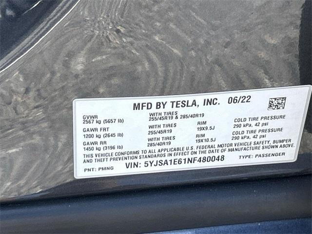used 2022 Tesla Model S car, priced at $56,500