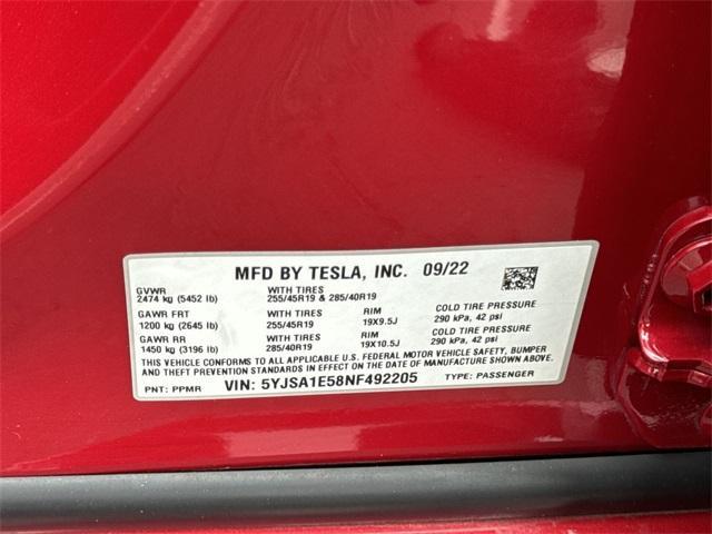 used 2022 Tesla Model S car, priced at $55,440