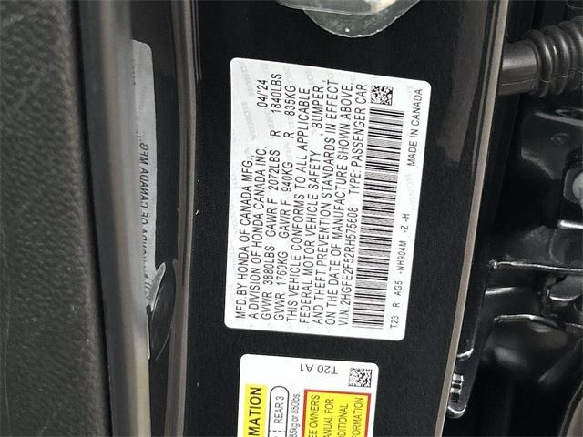 used 2024 Honda Civic car, priced at $26,500