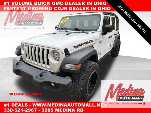 used 2018 Jeep Wrangler Unlimited car, priced at $25,911