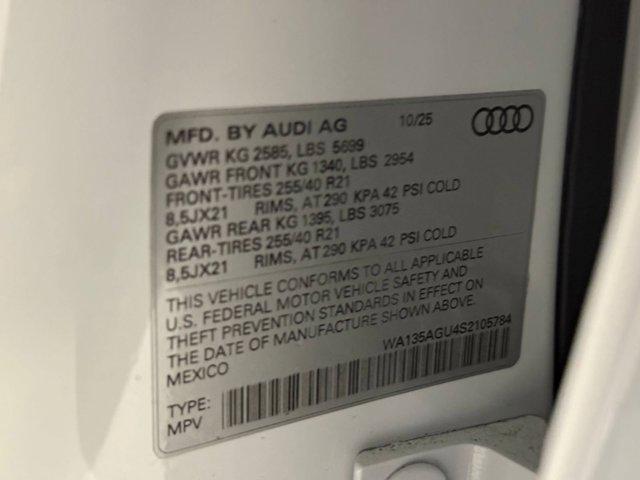 new 2025 Audi SQ5 car, priced at $74,281