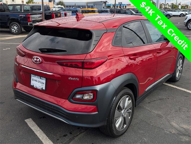 used 2021 Hyundai Kona EV car, priced at $22,610